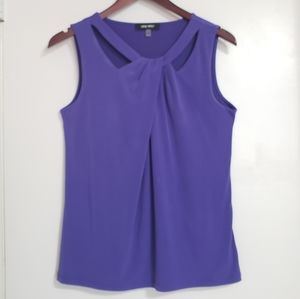 Nine West Sleeveless Purple Blouse Size M